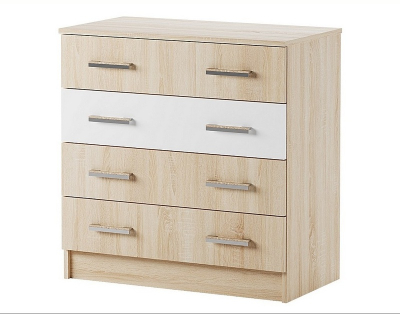 Комод К 800 Беатрис (Белый глянец/сонома)