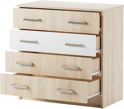 Комод К 800 Беатрис (Белый глянец/сонома)