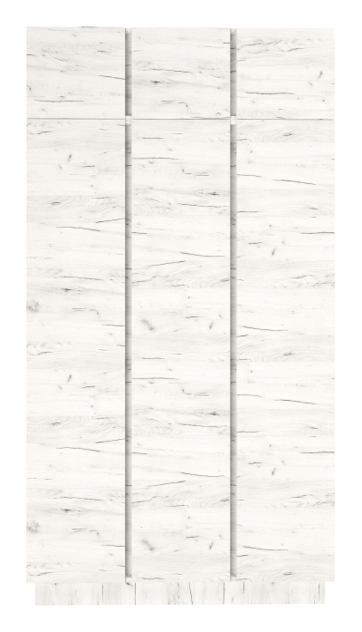 Шкаф трехстворчатый "Вертикаль" с антресолью (крафт белый)