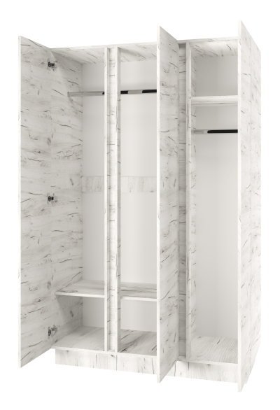 Шкаф трехстворчатый "Вертикаль"  (крафт белый)