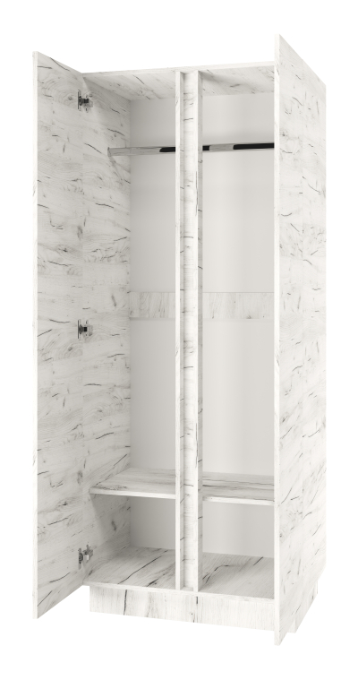 Шкаф двухстворчатый "Вертикаль"  (крафт белый)