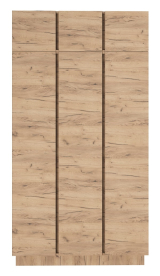 Шкаф трехстворчатый "Вертикаль" с антресолью (дуб золотой)